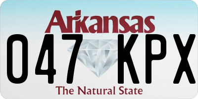 AR license plate 047KPX