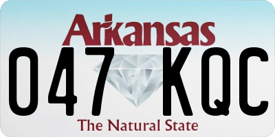 AR license plate 047KQC
