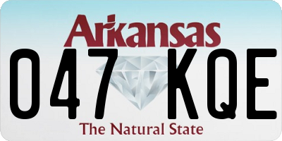 AR license plate 047KQE