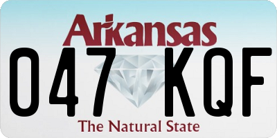 AR license plate 047KQF