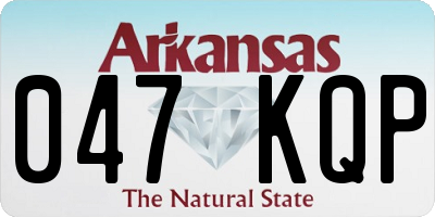 AR license plate 047KQP
