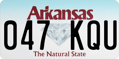 AR license plate 047KQU