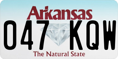 AR license plate 047KQW