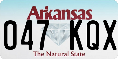 AR license plate 047KQX