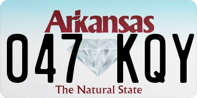 AR license plate 047KQY