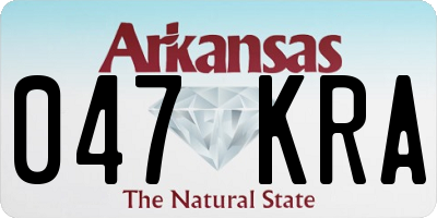 AR license plate 047KRA