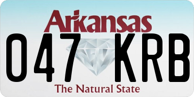 AR license plate 047KRB