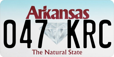 AR license plate 047KRC