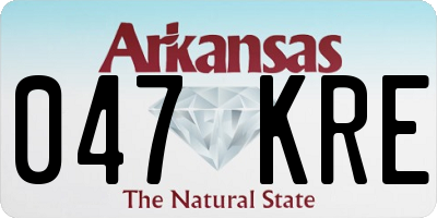 AR license plate 047KRE
