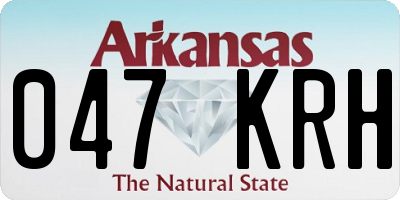 AR license plate 047KRH