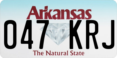 AR license plate 047KRJ