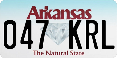 AR license plate 047KRL