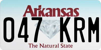 AR license plate 047KRM