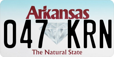 AR license plate 047KRN
