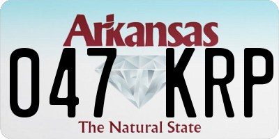 AR license plate 047KRP