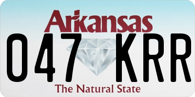 AR license plate 047KRR