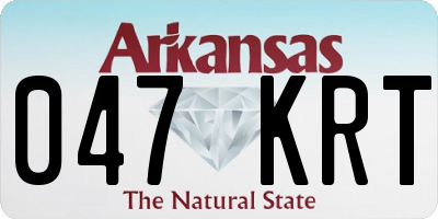 AR license plate 047KRT
