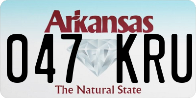 AR license plate 047KRU