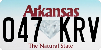 AR license plate 047KRV