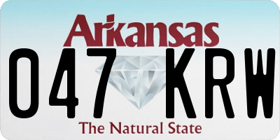 AR license plate 047KRW