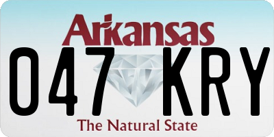AR license plate 047KRY