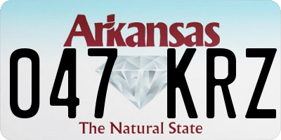 AR license plate 047KRZ