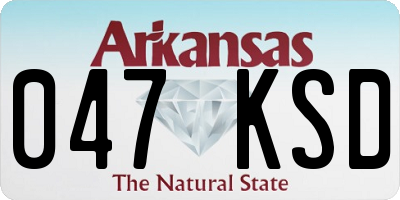 AR license plate 047KSD