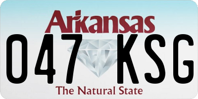 AR license plate 047KSG