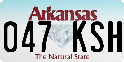 AR license plate 047KSH