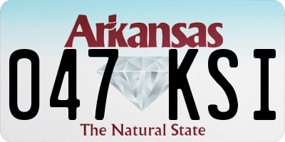 AR license plate 047KSI