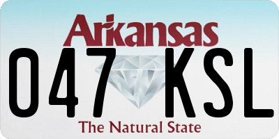 AR license plate 047KSL