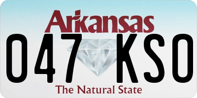 AR license plate 047KSO