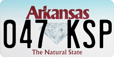 AR license plate 047KSP