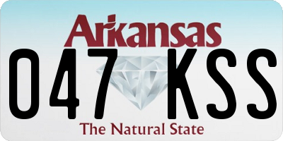 AR license plate 047KSS
