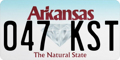 AR license plate 047KST