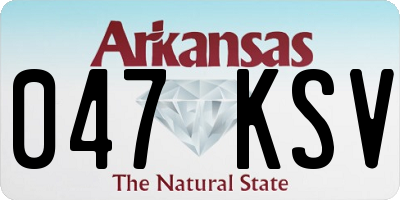 AR license plate 047KSV