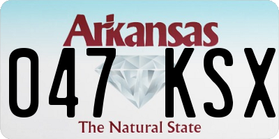 AR license plate 047KSX