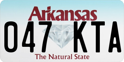 AR license plate 047KTA