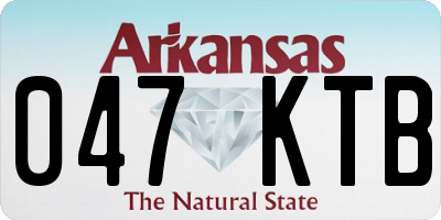 AR license plate 047KTB