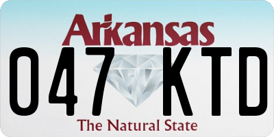 AR license plate 047KTD
