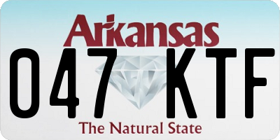 AR license plate 047KTF