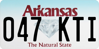 AR license plate 047KTI