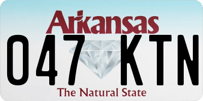 AR license plate 047KTN