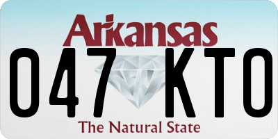 AR license plate 047KTO