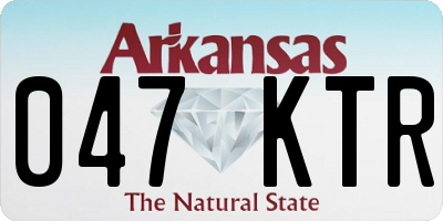 AR license plate 047KTR