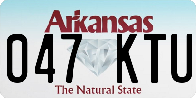 AR license plate 047KTU
