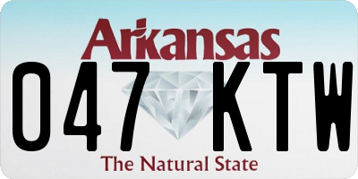 AR license plate 047KTW