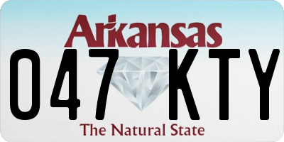 AR license plate 047KTY