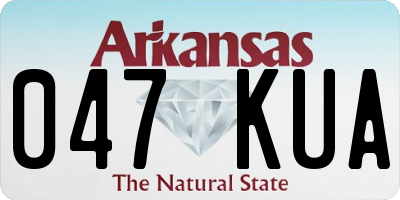 AR license plate 047KUA