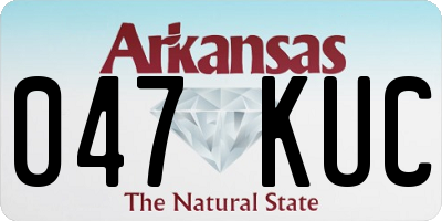 AR license plate 047KUC